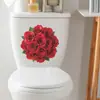 Novo Grupo de Flores Rosa Pintadas Fun-M541 Banheiro Vaso Sanitário Decoração de Vaso Sanitário Embelezamento Adesivo de Parede Atacado Transfronteiriço