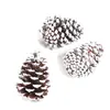Decoraciones navideñas de flor de pino mini de 1-3 cm adornos creativos de alerce flor seca material decorativo DIY piña