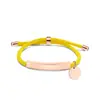 Pulseira Personalizada Logo de Publicidade Transfronteiriça Personalizado Multicolorida Pequena Redonda Arco-Íris Presente de Feriado Aço Titânio Gravação Pulseira Trançada