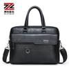 Bolsa de ombro masculina de negócios transfronteiriça, grande capacidade, resistente ao desgaste, bolsa transversal de PU, multifuncional, repelente de água, pequena bolsa para comércio exterior