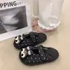 Pantuflas de Algodón Cálidas de Invierno para el Hogar Estilo Coreano Paso Cálido 2026 Plus Sensación de Dibujos Animados Poop Lunares Suela Gruesa Pantuflas de Felpa para Mujer
