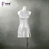 Comércio Exterior Transfronteiriço Vestido Sequin Sem Mangas para Crianças Cheerleading Ginástica Bodycon Saia Traje de Performance Sequin Dança de Jazz