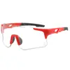 Gafas de Ciclismo de Una Pieza Sin Marco que Cambian de Color, Montañismo, Senderismo, Carrera de Maratón, Gafas a Prueba de Viento, Gafas Deportivas para Exteriores