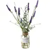 Transfronterizo Nuevo Modelo Lavanda Artificial Vidrio Agua Falsa Decoración del Hogar Flor Artificial Planta en Maceta Flor Artificial Escritorio Adorno Pequeño
