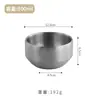 Bol de arroz de acero inoxidable de doble capa 304 estilo coreano con tapa, cuenco doméstico creativo para sopa, niños, cocina coreana, bol de kimchi