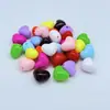 Corazón Grande de Color Sólido Acrílico, Corazón Gordo con Agujero Pasante, Corazón de Melocotón Color Caramelo Accesorios para Cadena de Teléfono Llavero DIY