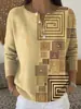 Sudadera con Botones y Cuello en V de Nuevo Estilo Transfronteriza de Manga Larga Otoño e Invierno con Estampado Moda Personalizada Chaqueta Suéter Casual para Mujer