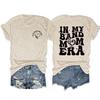 En mi era de madre de banda nota de amor cuello redondo moda manga corta estampado doble cara casual camiseta top mujeres