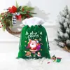 Bolsa de Regalo Navideña Bolsa para Empaquetar Dulces Navideños Bolsa de Dulces para Nochebuena Bolsa de Regalo de Piel Sintética de Conejo Rojo Terciopelo