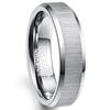 Anel de aço de tungstênio em estoque lote misto de 6MM de largura 2,3mm cor aço jateado anel masculino de aço de tungstênio