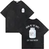 Camisetas Vintage Lavadas Old Skeleton Gym Pump Cover para Hombre Ove