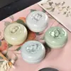 Lanzhai Haoshi Amendoim Cerâmica Panela Quente Pedra de Tinta Multifuncional Caligrafia Especial Coberta Hidratante Anti-Secagem Tinta Panela Quente Pedra de Tinta Verde