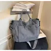 Bolso de Pana de Gran Capacidad 2025 Otoño e Invierno Nuevo Bolso de Hombro Casual Personalizado Simple Clase Bolso Tote para el Trabajo