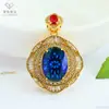 Ai Yu Colgante de Vidrio Vintage Europeo y Americano Collar de Imitación de Rubí y Zafiro Comercio Electrónico Transfronterizo Transmisión en Vivo Venta al por Mayor S5103107