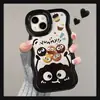 Funda de Silicona para Teléfono con Diseño de Bola de Carbón de Dibujos Animados para iPhone 17 Pro Max, Compatible con iPhone 16, 14, 12, 15, con Soporte, para Niñas