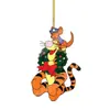 Transfronterizo Nuevo 0 Árbol de Navidad Colgante Acrílico Plano Mickey Mouse Adornos de Navidad Decoración Navideña
