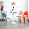 Cadeira Nórdica Cadeira de Jantar para Casa Espessada Cadeira para Mesa de Jantar de Restaurante Comercial Plástico Moderno Simples Celebridade da Internet Encosto Banco