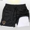 Pantalones cortos deportivos de verano de Anime para hombre, ligeros, de secado rápido y antideslizamiento, con múltiples bolsillos, para correr y entrenar.