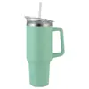 Nova 1ª Geração 40oz Copo de Carro Aço Inoxidável Copo Térmico Portátil Outdoor Grande Capacidade Copo com Alça e Canudo Copo de Gelo