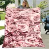Manta de flanela com estampa de girassol e rosa, macia e confortável, para sala de estar, sofá, cama, adolescentes e adultos