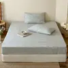Protetor de colchão de gaze de camada dupla 100% algodão, item único, 90x200cm para dormitório estudantil, quarto principal, capa de colchão lavável