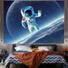 Fondo de tela para celebridad de internet astronauta tela colgante ins decoración de cabecera de dormitorio de estudiante tela de pared fondo de diseño de habitación moda