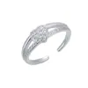 Anillo de Cola de Diamante de Amor de Venta Caliente Transfronterizo Diseño de Nicho para Mujer Moda Versátil Moda Personalizada Anillo Pequeño Anillo de Cola Venta al por Mayor