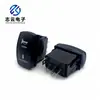 Para coche autocaravana yate interruptor de modificación 15A24V interruptor de barco interruptor basculante de doble luz interruptor de barco dirección izquierda y derecha