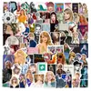 100 hojas Estilo de modelado de escenario de Taylor Swift Funda para teléfono móvil Pegatinas decorativas pintadas para motocicleta Patineta