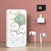 Reproductor de MP3 Externo para Estudiantes, Diseño Simple de Dibujos Animados, Reproductor Deportivo Portátil con Ranura para Tarjeta y Tarjeta de Memoria, Juego Completo al por Mayor
