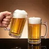 Vaso acrílico para cerveza de barril 680ml gran capacidad con asa, uso comercial y doméstico, vaso de cerveza anticaída, resistente al calor y al frío