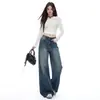 Moda Caliente de Otoño 2026 Estilo Chica Popular Pantalones de Pierna Ancha, Pantalones Rectos de Moda, Jeans para Mujer, Soporta Dropshipping