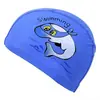 Gorro de natación infantil de dibujos animados transfronterizo PU impermeable protección para los oídos niños y niñas equipo de natación para la cabeza lindo gorro de natación para bebé