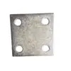Placa de Hierro Galvanizado con Agujeros Redondos, Placa de Acero, Placa Embebida, Placa de Hierro de Cuatro Agujeros, Placa de Hierro Embebida, Accesorios para Muros Cortina, Base de Columna para Barandilla