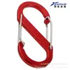 No. Mosquetón de aleación de aluminio de figura de ocho con clip de resorte de alambre de acero inoxidable Anillo de conexión de gancho externo para mochila grande
