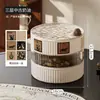 Fabricante Direto Bandeja de Frutas Secas de Grau Alimentício Prato de Frutas Plástico Multicamadas para Sala de Estar Luxo Leve Caixa de Armazenamento para Lanches de Ano Novo