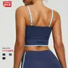 Sutiã Esportivo Fitness Yoga Verão Novo Estilo Transfronteiriço Aerodinâmico com Bojos Removíveis e Alças Ajustáveis