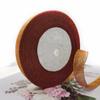 Fita Colorida com Glitter de 1,2 cm de Largura e 22 m de Comprimento para Decoração de Bolo de Confeitaria Fita de Cetim com Glitter Dourado e Prateado Fita para Laços de Presente Atacado