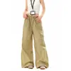 Pantalones Largos Casuales Versátiles de Pierna Recta y Pierna Ancha Unisex con Cuadros de Estilo Americano de Marca de Moda Primavera K134