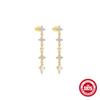 Pendientes de plata de ley S925 con forma de estrella, luna y diamantes, estilo europeo y americano, con borlas largas y diseño de ojo de diablo.