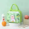 Bolsa de almuerzo infantil linda de dibujos animados con aislamiento impreso en 3D, bolsa tipo lonchera de nuevo estilo