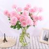 Simulação crisântemo de bola de três cabeças flor falsa hortênsia flor artificial crisântemo pingue-pongue decoração de casamento para casa buquê de hortênsia de simulação