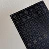 YITU Figura de Hormiga Adhesivo para Uñas Inkjet Copo de Nieve Animal Cuatro Hombres Estrella Cruz con Adhesivo Decoración de Uñas Adhesivo YT84