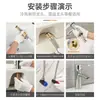 Manguera Flexible de Extensión de Entrada de Agua Fría y Caliente para Grifo Manguera de Suministro Trenzada de Acero Inoxidable Punta Afilada Accesorios para Lavabo