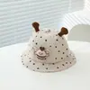 Sombrero de bebé súper lindo para 1-3 años, sombrero de pescador infantil de pana con diseño de abeja 3D, sombrero tipo cubo cálido para otoño e invierno