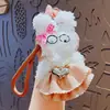 Llavero Colgante de Muñeca Conejo Twister de Peluche de Dibujos Animados Lindo para Pareja Llavero de Mochila Escolar Colgante Pequeño Regalo