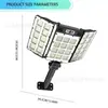 Luzes de Rua Solares 70% de Desconto Empilháveis para Exterior com Sensor de Ângulo Ajustável Luzes de Jardim Iluminação Residencial Rural Luzes de Rua com Controle Remoto