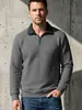 Sudadera jacquard para hombre transfronteriza, nuevo estilo europeo y americano de Amazon, top liso de manga larga, jersey casual de otoño e invierno