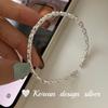 Pulsera Trenzada Hueca de Plata de Ley S925 Estilo Mismo que el Blogger de Industria Pesada Coreana para Mujer, Apilable, Nicho y Sensación de Alta Gama