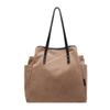 Bolsa de Lona de Moda Simple de Gran Capacidad para Mujer 2025 Nueva Clase Compras Bolso de Hombro Viajero Bolso Tote Portátil